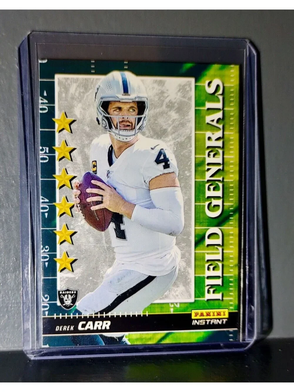 Derek Carr 2021 Panini NFL Instant Field Generals #17 Rookie Card 1 of 2088